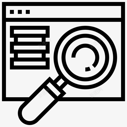 搜索数据库管理线性图标svg_新图网 https://ixintu.com 搜索 数据库 管理 线性