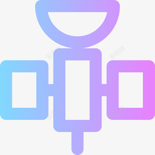 卫星通信126梯度图标svg_新图网 https://ixintu.com 卫星 梯度 通信
