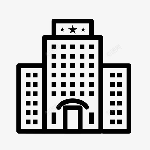 五星大厦五星级酒店度假村图标svg_新图网 https://ixintu.com 五星 大厦 度假村 星级酒店