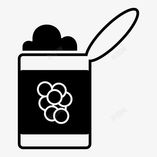 豌豆罐头食品绿色图标svg_新图网 https://ixintu.com 杂货 绿色 罐头 豌豆 食品