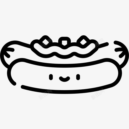 热狗夜派对38直系图标svg_新图网 https://ixintu.com 派对 热狗 直系