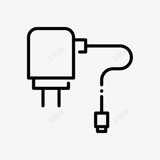 充电器电子装置13线性图标svg_新图网 https://ixintu.com 充电器 电子 线性 装置