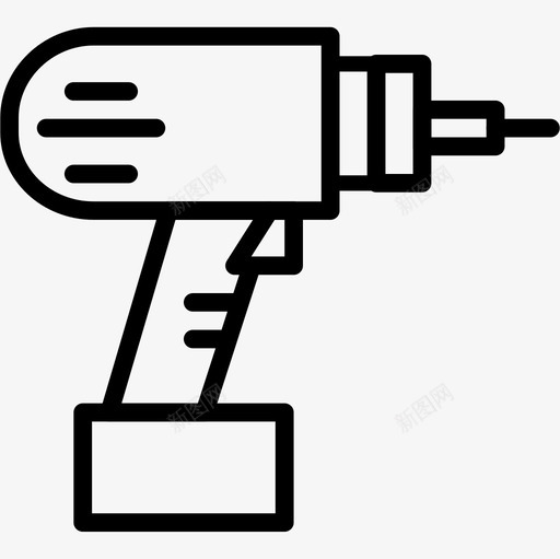钻孔机96号结构线性图标svg_新图网 https://ixintu.com 96号 线性 结构 钻孔机