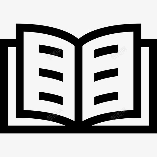 打开书杂志页面图标svg_新图网 https://ixintu.com 打开 杂志 阅读 页面