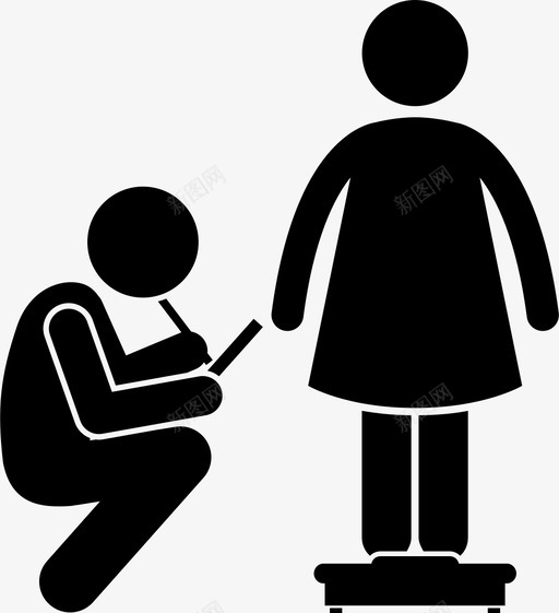 测量女性体重女性kg图标svg_新图网 https://ixintu.com kg 体重和尺码 体重秤 女性 测量 测量女性体重 身高