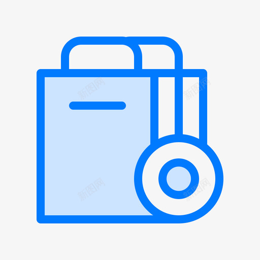 购物袋经济型9蓝色图标svg_新图网 https://ixintu.com 经济型 蓝色 购物袋