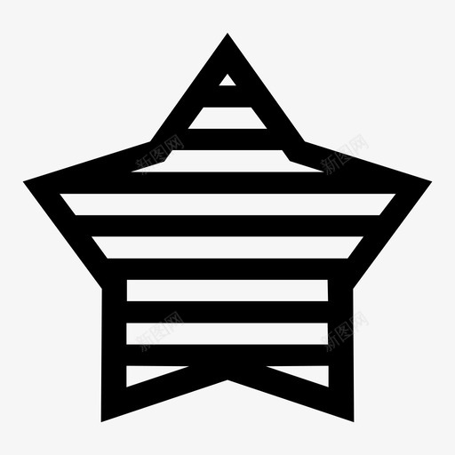 星型条纹水平斑片状图标svg_新图网 https://ixintu.com 星型 条纹 水平 片状