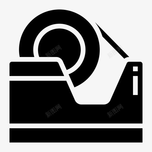 胶带办公文具17填充图标svg_新图网 https://ixintu.com 办公文具 填充 胶带