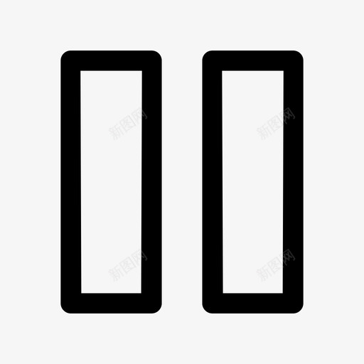暂停间隔休息图标svg_新图网 https://ixintu.com 休息 停止 图标 暂停 用户界面 粗体 间隔