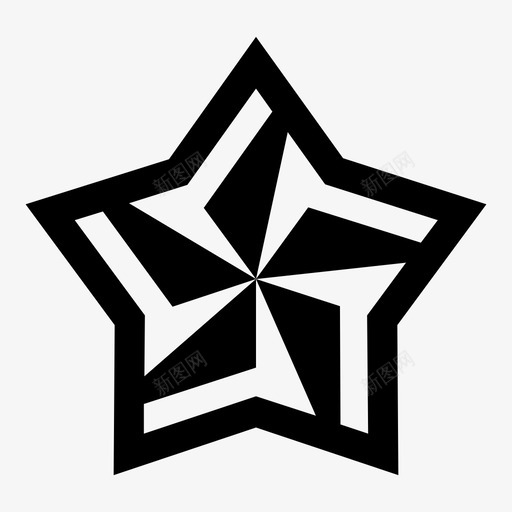 星型风车叶片辐射式图标svg_新图网 https://ixintu.com 叶片 旋转式 星型风车 辐射式