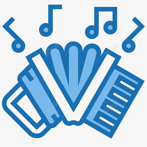 手风琴音乐85蓝色图标svg_新图网 https://ixintu.com 手风琴 蓝色 音乐85