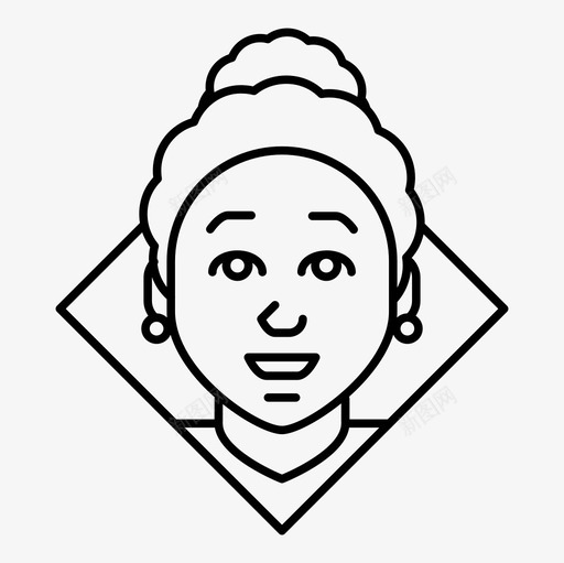 女性非洲裔头像图标svg_新图网 https://ixintu.com 个人资料 头像 女孩 女性 客户 非洲裔