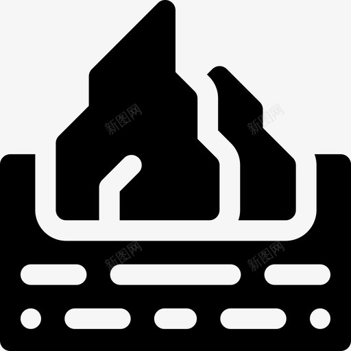 冰山景观65填充图标svg_新图网 https://ixintu.com 冰山 填充 景观