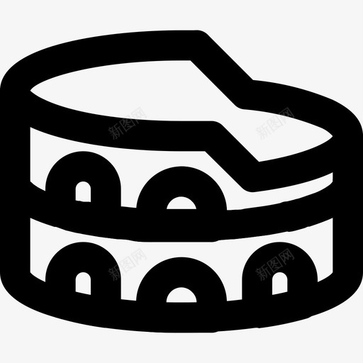 竞技场建筑地标图标svg_新图网 https://ixintu.com 地标 建筑 提康大厦 旅游 竞技场 罗马