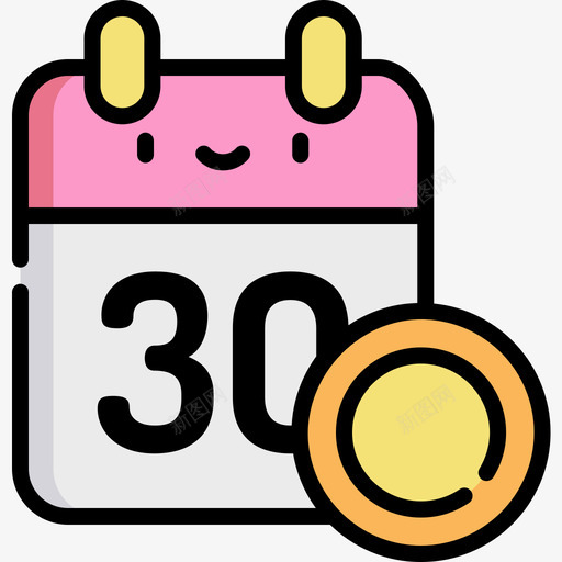 付款日货币81线颜色图标svg_新图网 https://ixintu.com 付款 货币 颜色