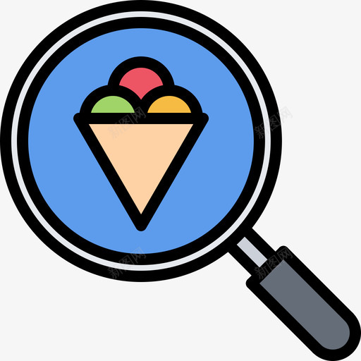 搜索冰淇淋27颜色图标svg_新图网 https://ixintu.com 冰淇淋 搜索 颜色