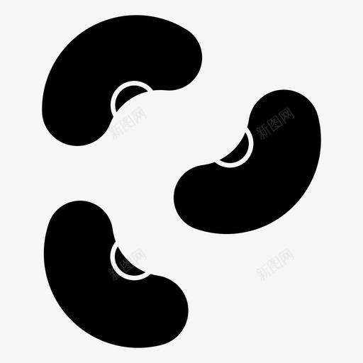 红豆水果仁图标svg_新图网 https://ixintu.com 坚果 水果 种子 红豆