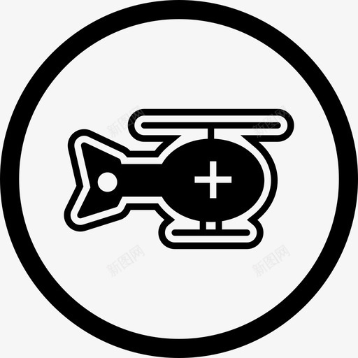 直升机救护车急救直升机图标svg_新图网 https://ixintu.com 医疗直升机 医院直升机 急救直升机 救护车 直升机