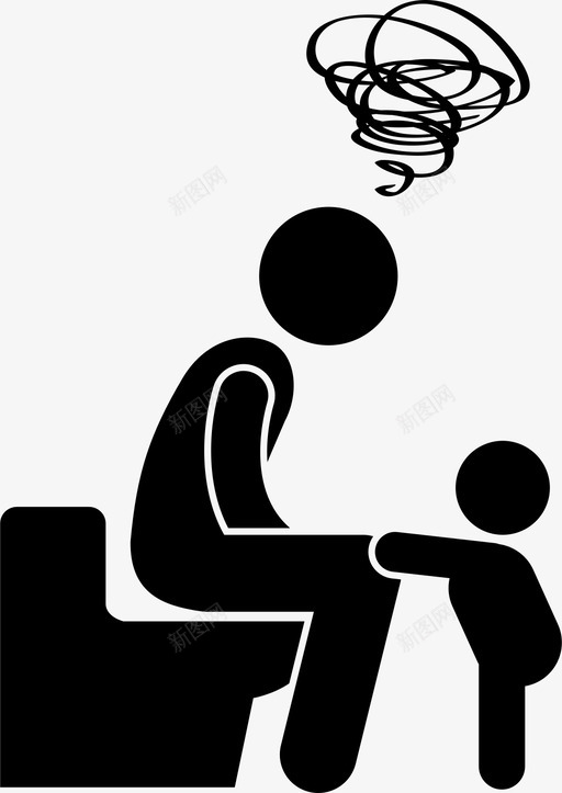 依恋的孩子孩子父亲图标svg_新图网 https://ixintu.com 依恋的孩子 在一起 如厕 孩子 孩子的养育问题 父亲