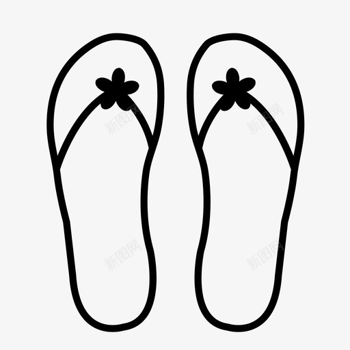 人字拖凉鞋夏季系列图标svg_新图网 https://ixintu.com 人字 凉鞋 夏季 系列