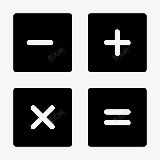 数学计算计算器图标svg_新图网 https://ixintu.com 图标 字形 数学 统计 计算 计算器 财务