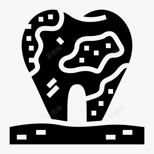 牙垢龋齿牙齿图标svg_新图网 https://ixintu.com 牙固体 牙垢 牙齿 龋齿