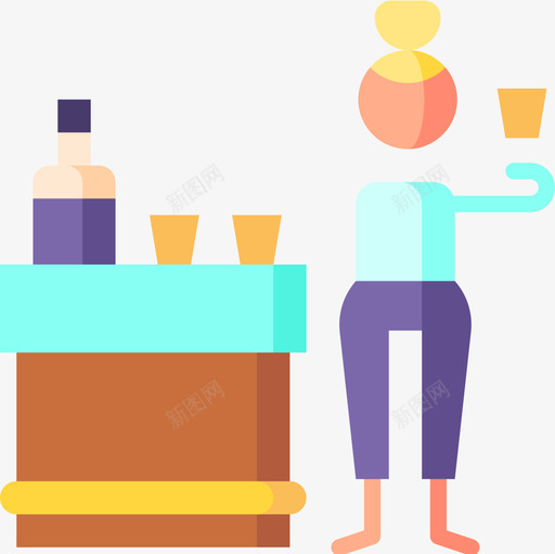 服务员43号酒吧公寓图标svg_新图网 https://ixintu.com 43号 公寓 服务员 酒吧