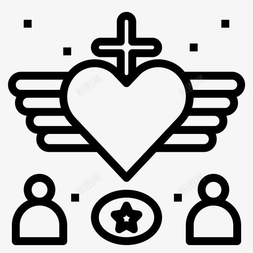 精神的信仰的心灵的图标svg_新图网 https://ixintu.com 信仰的 信任的 冥想的 心灵的 爱的 精神的