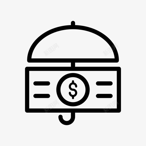 安全支付美元保险图标svg_新图网 https://ixintu.com 保护 保险 图标 字形 安全 支付 美元 财务 货币
