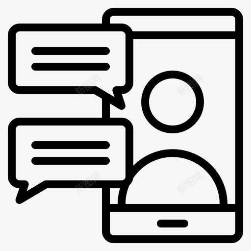聊天电话讨论图标svg_新图网 https://ixintu.com 电话 聊天 视频 讨论 论坛 项目管理