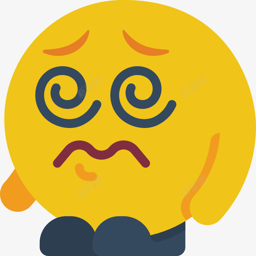 头晕表情图人物2平淡图标svg_新图网 https://ixintu.com 头晕 平淡 表情图人物2