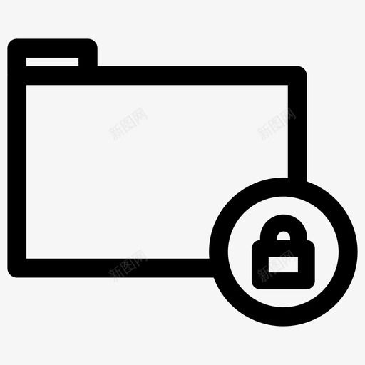 文件安全锁定机密图标svg_新图网 https://ixintu.com 安全 文件 机密 贷款 锁定