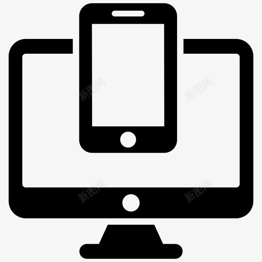 响应式应用程序开发计算机图标svg_新图网 https://ixintu.com 体验 响应 图标 字形 平台 用户 用户界面 艺术设计 设计
