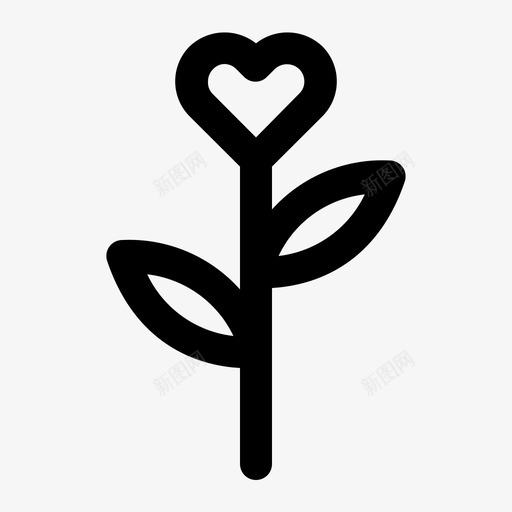 花的爱玫瑰情人节图标svg_新图网 https://ixintu.com 婚礼 情人节 爱情 玫瑰 花的