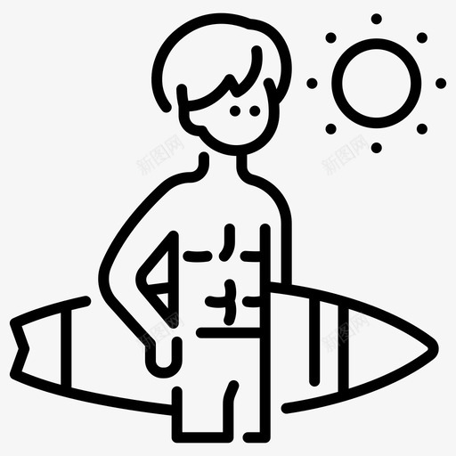 男子风帆冲浪板海上图标svg_新图网 https://ixintu.com 冲浪板 暑假 海上 男子风帆
