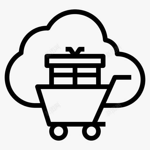 在线购买互联网图标svg_新图网 https://ixintu.com 互联网 商店 在线 在线购物 购买 购物 购物车