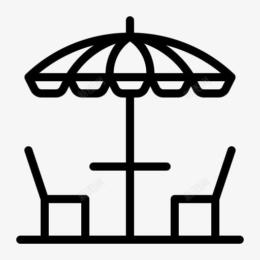 沙滩伞夏天遮阳伞图标svg_新图网 https://ixintu.com 夏天 暑假 沙滩伞 遮阳伞 露台