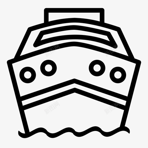 游艇渡轮轮船图标svg_新图网 https://ixintu.com 交通工具 水运 渡轮 游艇 车辆 轮船