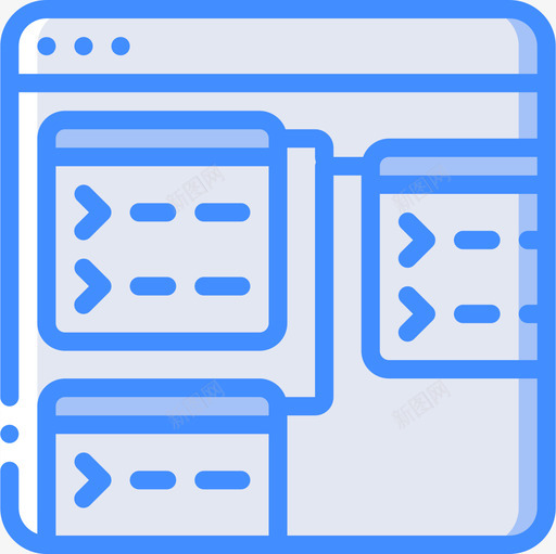 网页原型4蓝色图标svg_新图网 https://ixintu.com 原型 网页设计 蓝色