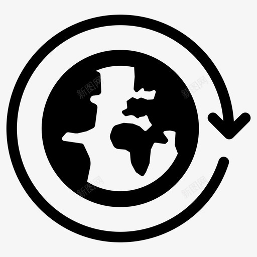 地球自转环游世界白天图标svg_新图网 https://ixintu.com 世界 卫星 地球 巡演 环游 白天 自转