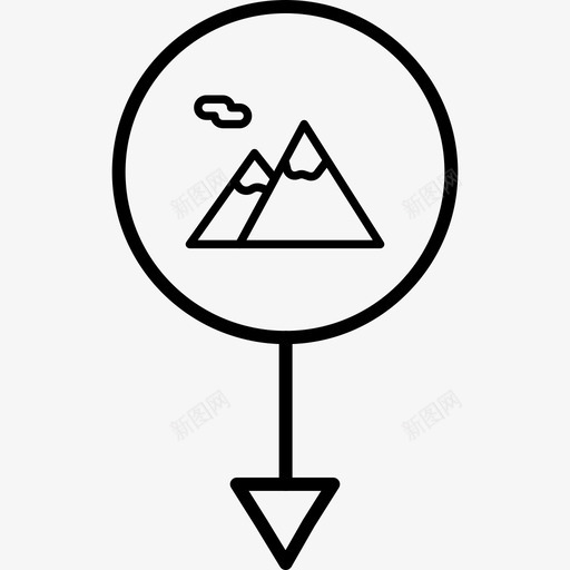 景观地图山脉图标svg_新图网 https://ixintu.com v9 图钉 地图 山脉 景观