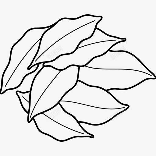 全干月桂叶芳香月桂叶图标svg_新图网 https://ixintu.com 全干 月桂 烹饪 芳香