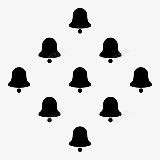 图案铃铛刷子图标svg_新图网 https://ixintu.com 几何 刷子 图案 填充 瓷砖 铃铛