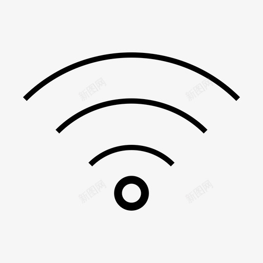 无线连接互联网无线信号图标svg_新图网 https://ixintu.com 互联网 信号 无线 连接