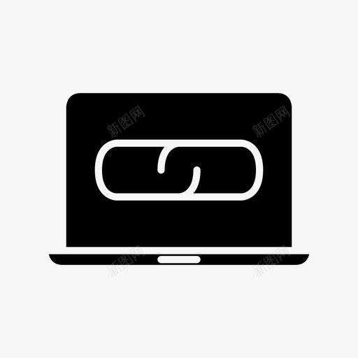 连锁超链接互联网图标svg_新图网 https://ixintu.com 互联网 社交媒体 超链接 连锁