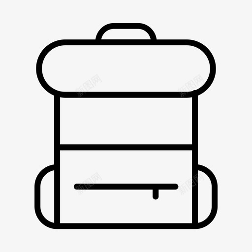 背包探险野营包图标svg_新图网 https://ixintu.com 探险 教育 旅行 背包 野营
