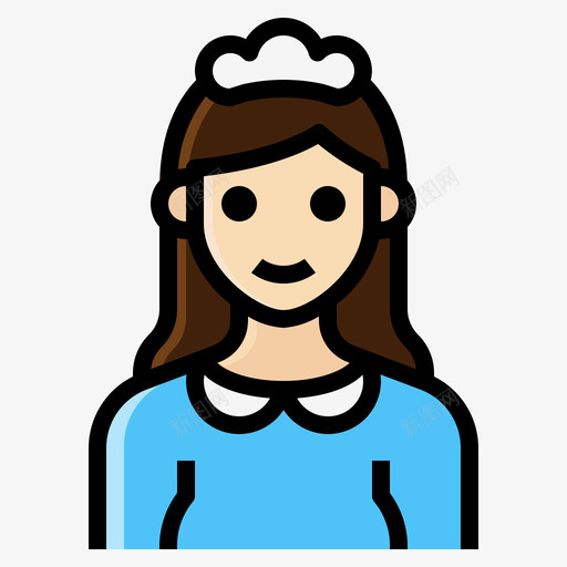 女佣职业女性3直系肤色图标svg_新图网 https://ixintu.com 女佣 直系 职业女性 肤色