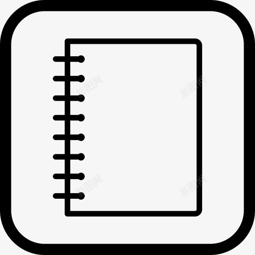 螺旋笔记本日记文件图标svg_新图网 https://ixintu.com 教育 文件 日记 笔记本 螺旋