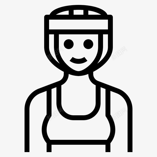 拳击手拳击女性图标svg_新图网 https://ixintu.com 女性 拳击 拳击手 职业 职业女性 轮廓