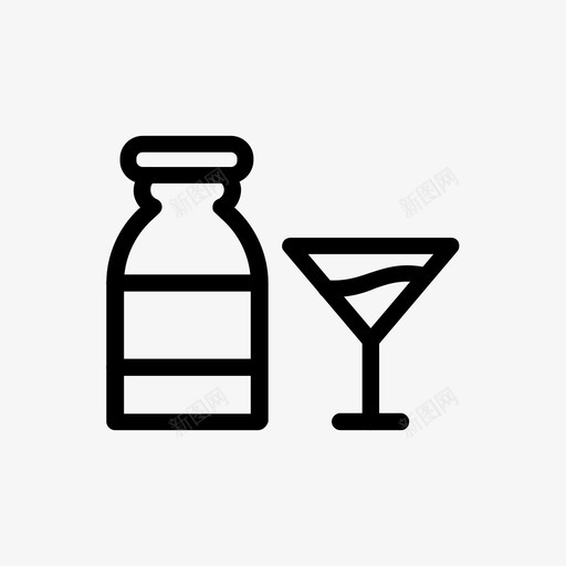 喝咖啡鸡尾酒图标svg_新图网 https://ixintu.com 咖啡 鸡尾酒